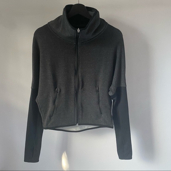 Nike Fearless and Bold Jacket Dolman Full Zip Up Gray Black - Picture 6 of 6